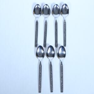 Costellano National Stainless Korea Floral Tablespoons 7 Silverware Flatware